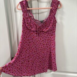 Floral Pink Sleeveless Top